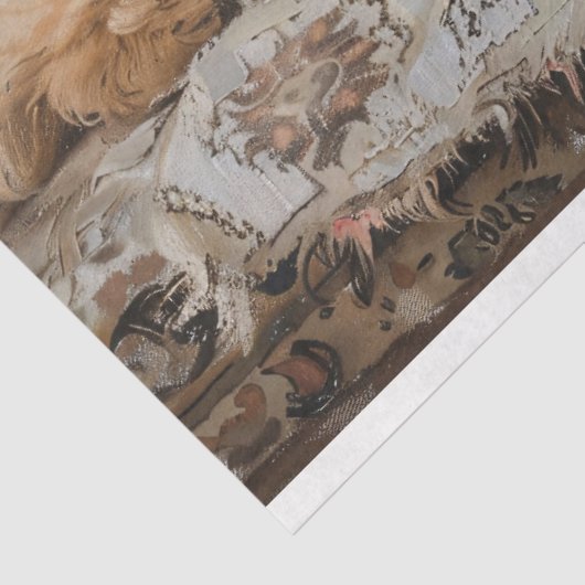 Pomeranian Puppy Trio  Decoupage Tissuepapier (Detail)