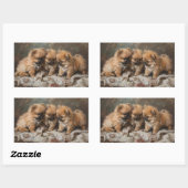 Pomeranian Puppy Trio  Rechthoekige Sticker (Vel)