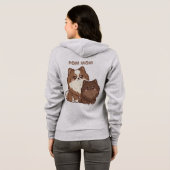 Pomeranian Pups  Hoodie (Achterkant volledig)