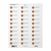 Pomeranian Retouradreslabel Etiket (Full Sheet)
