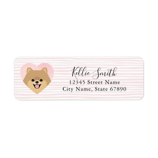 Pomeranian Return Address Labels (Voorkant)