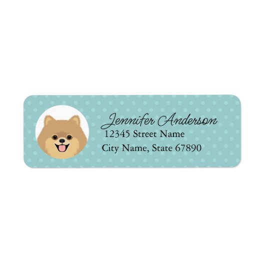 Pomeranian Return Address Labels (Voorkant)