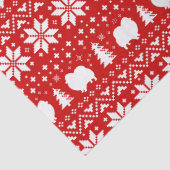 Pomeranian Silhouettes kerstpatroon Tissuepapier (Detail)