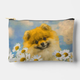 Pomeranian tussen Madeliefjes Schilderij Originele Etui