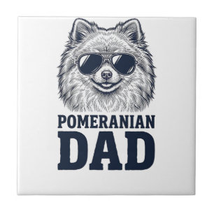 Pomeranian vader vintage gravure hond liefhebber d tegeltje