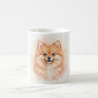 Pomeranian Watercolour Portret Koffiemok