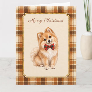 Pomeranian Winter Kerstmis Kaart