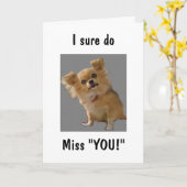 POMERANIAN ZEGT: "IK ZEKER DAT IK JE MIST." KAART (Gele Bloem)