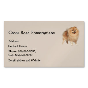 Pomeranians Dog Pet Animal Magnetisch Visitekaartje