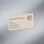 Pomeranians Dog Pet Animal Magnetisch Visitekaartje (Voorbeeld)
