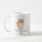 Poméranie Chien personnalisé Mug (Gauche)