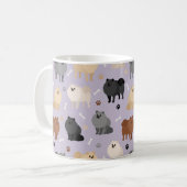 Poméranie Paw-Empreintes et Mug de Café Bones de C (Devant gauche)