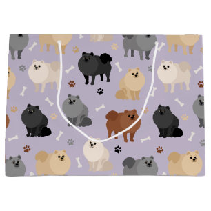 Poméranie Paw-Empreintes et os de chien gros sac