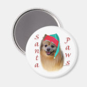 Poméranie Père Noël Paws - Magnet (Recto/Verso)