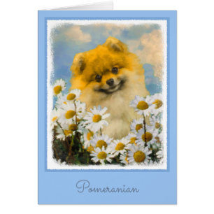 Poméranien dans Daisies Peinture - Art Chien origi