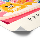 Poméranien Dans La Baignoire, Impression D'Art Chi (Coin)