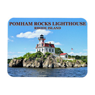 Pomham Rocks vuurtoren, Rhode Island Flexi Magnet Magneet