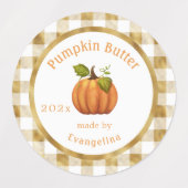  pomkin Butter Personalized Canning Labels (Design 2)