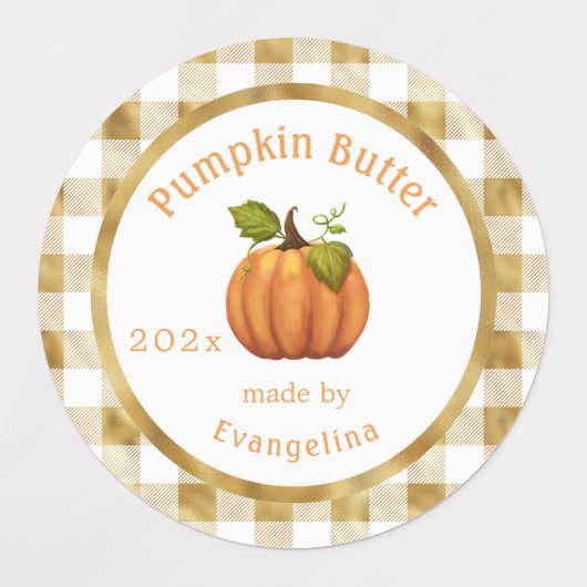 pomkin Butter Personalized Canning Labels (Design 2)