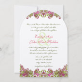 Pomme à lait Faire-part de mariage Paisley verte (Dos)