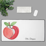 Pomme cadeau enseignant<br><div class="desc">Ce comptoir élégant est décoré d'une pomme rouge. Facile à personnaliser. Parfait comme cadeau d'enseignant. Aquarelle originale © Michele Davies.</div>
