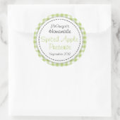 Pomme confit vert rond confiture étiquette aliment (Sac)