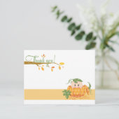 Pomme d'automne | Carte postale Merci baby shower (Debout devant)