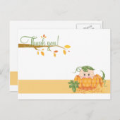 Pomme d'automne | Carte postale Merci baby shower (Devant / Derrière)