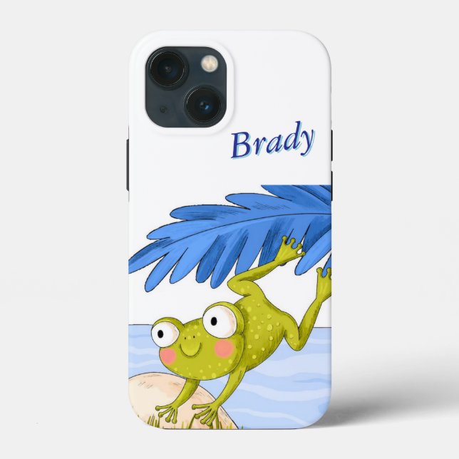 Pomme de grenouille Leaping iPhone 13 mini Coque (Verso)