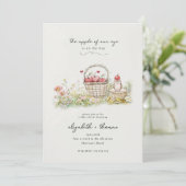 Pomme De Mon Baby shower Oeil Invitation Pomme De (Debout devant)
