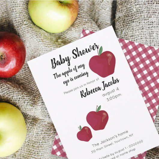 Pomme de mon oeil Baby shower Invitation