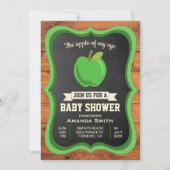 Pomme de mon oeil | Invitation de Baby shower rust (Devant)