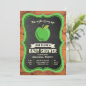 Pomme de mon oeil | Invitation de Baby shower rust (Debout devant)