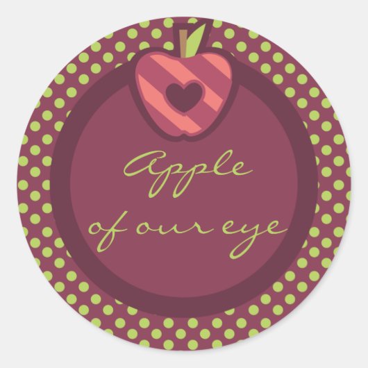 Pomme de nos yeux Stickers fête d'anniversaire (Devant)