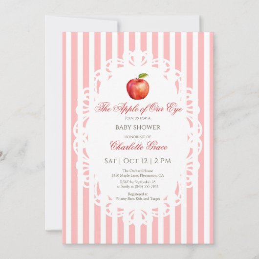 Pomme de notre Baby shower oculaire Invitation (Devant)