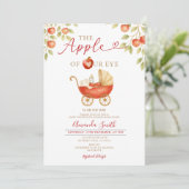 Pomme de notre Baby shower oculaire Invitation de (Debout devant)