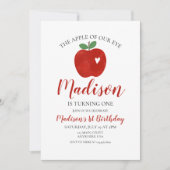 Pomme de notre OEil 1er anniversaire Invitation (Devant)