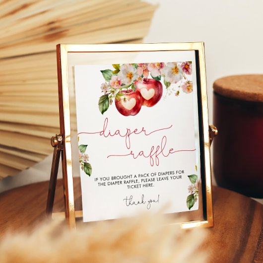 Pomme de notre oeil Baby shower de couches Poster 