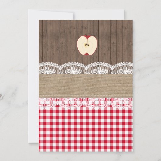 Pomme de notre oeil Rustique automne Invitation An (Dos)