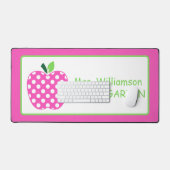 Pomme de professeur à pois rose et vert (Clavier et souris)