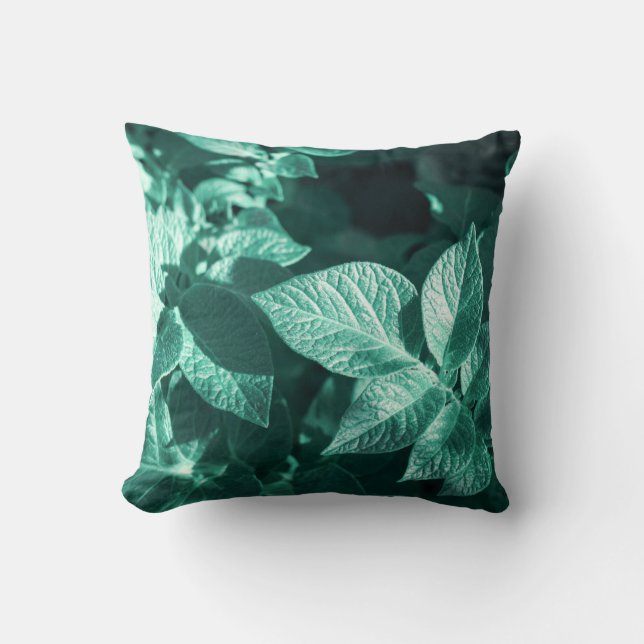 Pomme de terre verte pâle Feuille Coussin Jeu Orei (Recto)