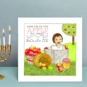 Pomme de votre carte Hashanah Rosh Eye