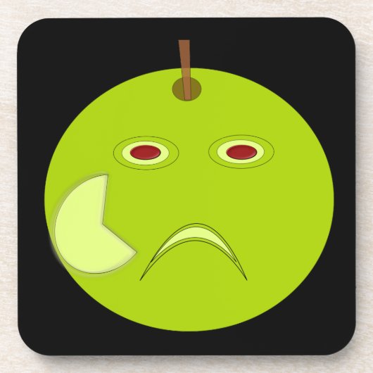 Pomme mal avec Scar Halloween Dessous de verre liè (Devant)