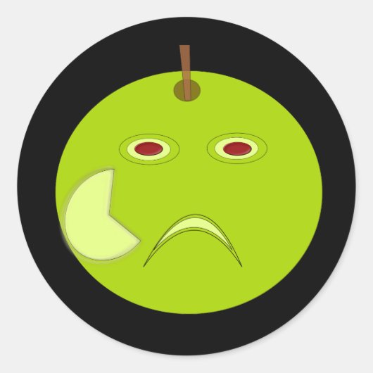 Pomme mal avec Scar Halloween Stickers (Devant)