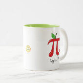 Pomme Pi Cute Math Pi Day Café Mug (Devant droit)