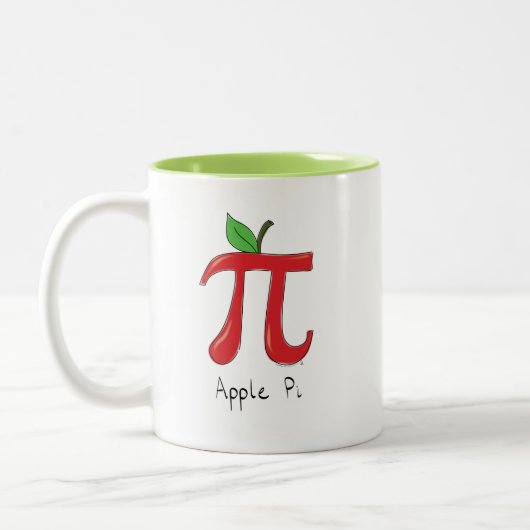 Pomme Pi Cute Math Pi Day Café Mug (Gauche)