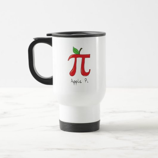 Pomme Pi Cute Math Pi Day Café Voyage Mug (Gauche)