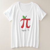 Pomme Pi Cute Math Pi Day Femmes Plus Taille Tshir (Design devant)