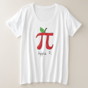 Pomme Pi Cute Math Pi Day Femmes Plus Taille Tshir