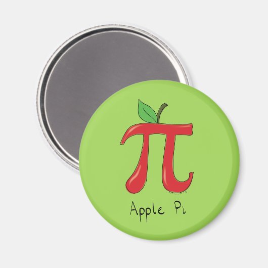 Pomme Pi Cute Math Pi Day Magnet (Recto/Verso)